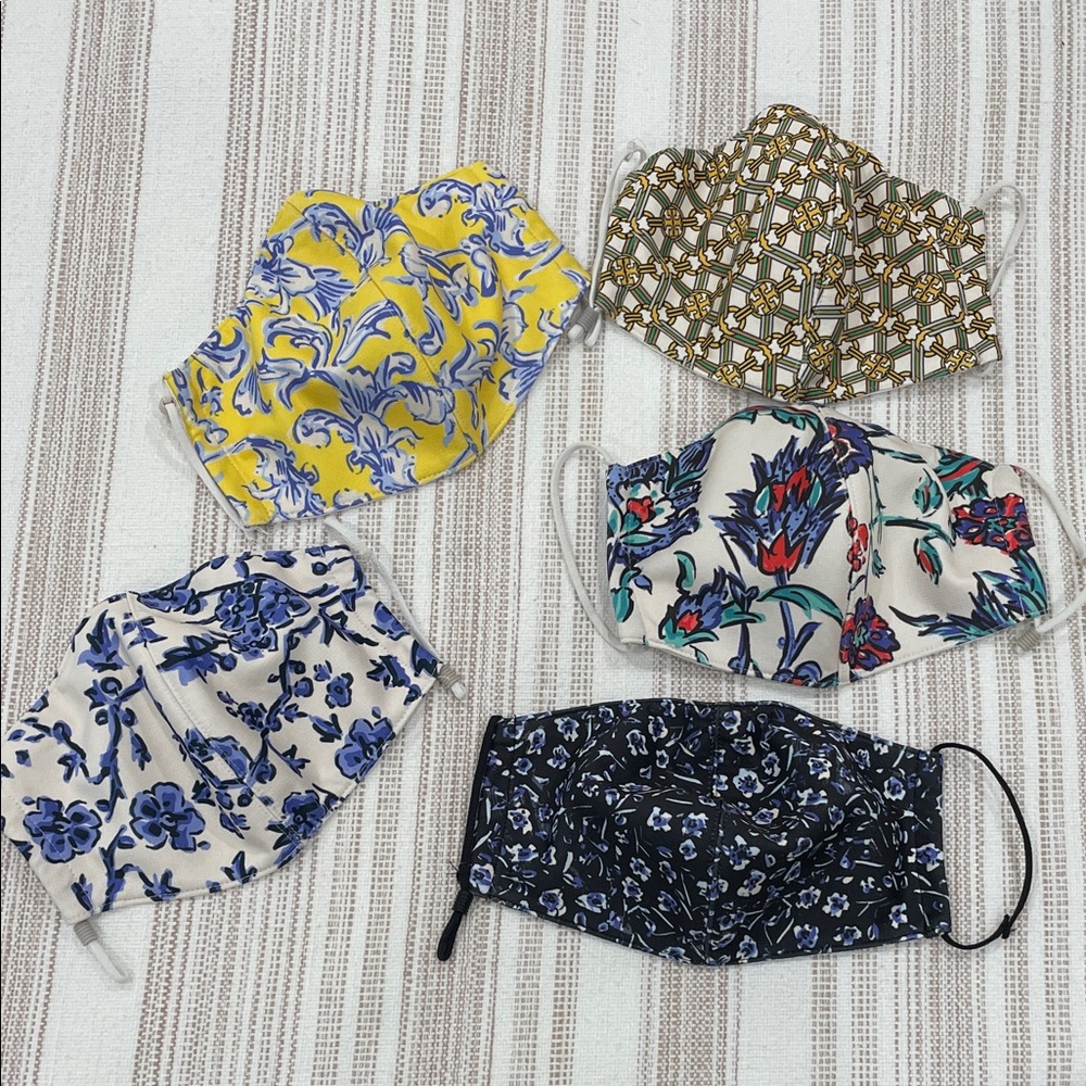 Tory Burch Vibrant Patterned Face Masks Collection